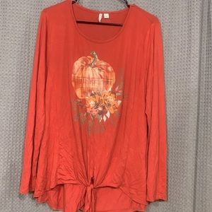 Super Soft Pumpkin Shirt, Size L.